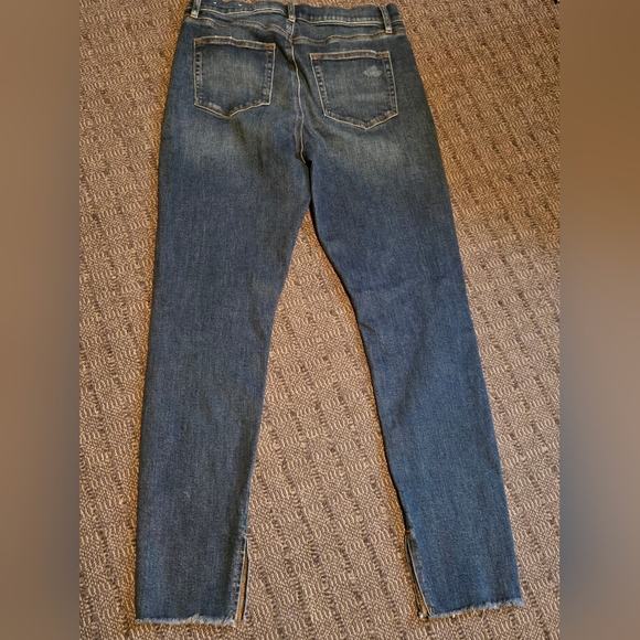 Guc Loft Sz 10 Skinny Women's Jeans W Stitch Details. Slit At Ankle. - Picture 8 of 13